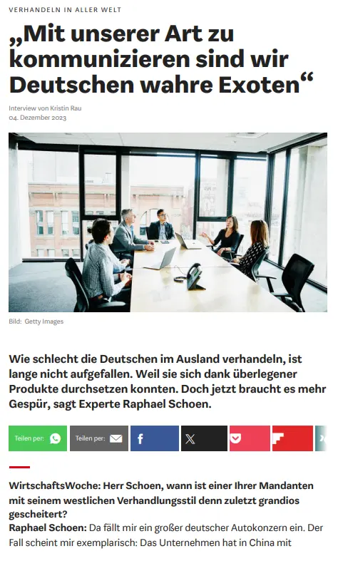Wirtschaftswoche Verhandlungen Artikel