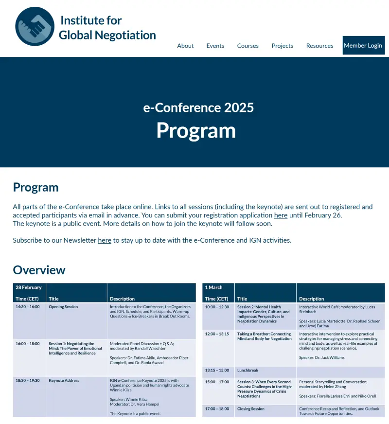 e-conference 2025 Negotiations in Non-Western Countries